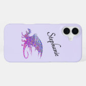 Phantastischer Mosaik Dragon Lila Persönlich iPhone Hülle (Rückseite (Horizontal))