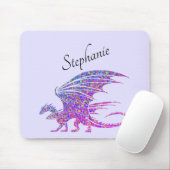 Phantastischer Mosaik Dragon Lila Persönlich Mousepad (Mit Mouse)