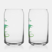 Phantastischer Mosaik Grüner Drache Persönlich Dosenglas (Links)