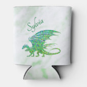 Phantastischer Mosaik Grüner Drache Persönlich Dosenkühler (Vorderseite)