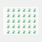 Phantastischer Mosaik Grüner Drache Persönlich Etiketten (Blatt)