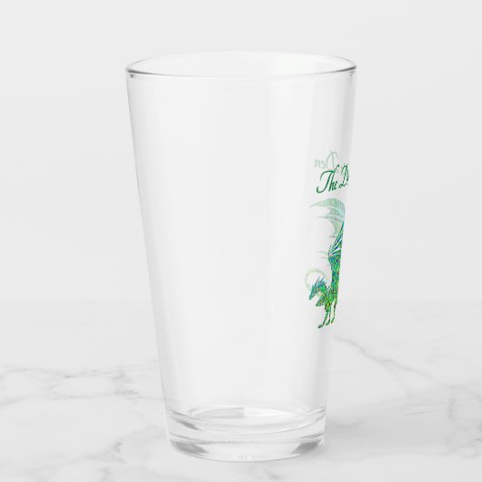 Phantastischer Mosaik Grüner Drache Persönlich Glas (Rechts)
