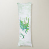 Phantastischer Mosaik Grüner Drache Persönlich Seitenschläferkissen (Vorderseite Vertikal)