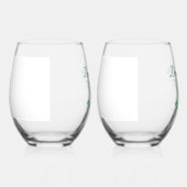 Phantastischer Mosaik Grüner Drache Persönlich Weinglas Ohne Stiel (Rechts)