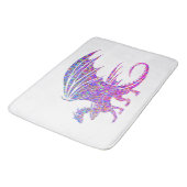 Phantastischer Mosaikdrache Badematte (Schrägansicht)