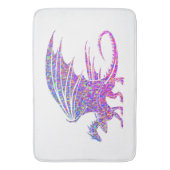 Phantastischer Mosaikdrache Badematte (Vorderseite Vertikal)