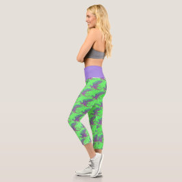 Phantastischer Mosaikdrache Capri Leggings