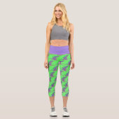 Phantastischer Mosaikdrache Capri Leggings (Vorderseite)