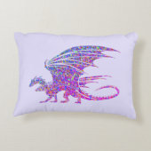 Phantastischer Mosaikdrache Dekokissen (Rückseite)