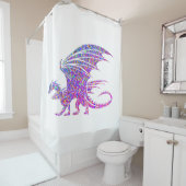 Phantastischer Mosaikdrache Duschvorhang (Beispiel)