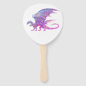 Phantastischer Mosaikdrache Fächer (Vorderseite)