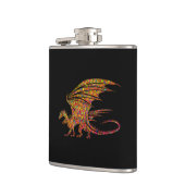 Phantastischer Mosaikdrache Flachmann (Links)