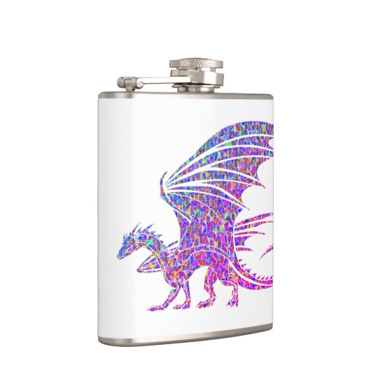 Phantastischer Mosaikdrache Flachmann (Rechts)