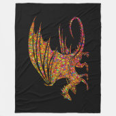 Phantastischer Mosaikdrache Fleecedecke (Vorderseite)