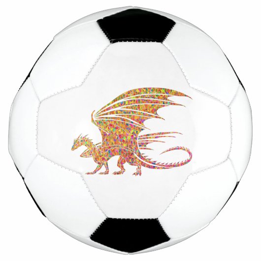 Phantastischer Mosaikdrache Fußball (Vorderseite)