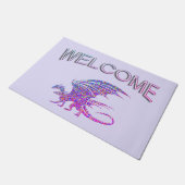 Phantastischer Mosaikdrache Fußmatte (Schrägansicht)