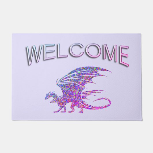 Phantastischer Mosaikdrache Fußmatte (Vorderseite)