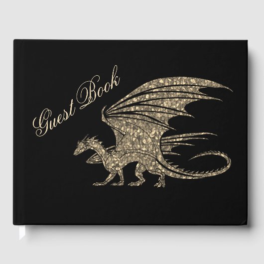 Phantastischer Mosaikdrache Gästebuch (Vorderseite)