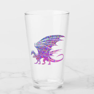 Phantastischer Mosaikdrache Glas