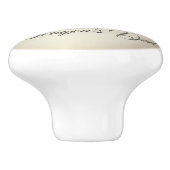 Phantastischer Mosaikdrache Golden Willkommen Keramikknauf (Seitenansicht)