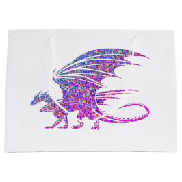 Phantastischer Mosaikdrache Große Geschenktüte