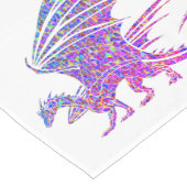 Phantastischer Mosaikdrache Großer Tischläufer (Ecke)