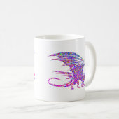Phantastischer Mosaikdrache Kaffeetasse (VorderseiteRechts)