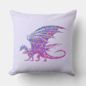 Phantastischer Mosaikdrache Kissen (Vorderseite)