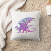Phantastischer Mosaikdrache Kissen (Decke)