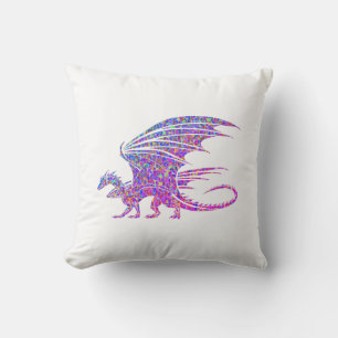 Phantastischer Mosaikdrache Kissen