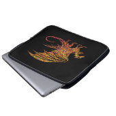 Phantastischer Mosaikdrache Laptopschutzhülle (Vorne Knopf)