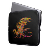 Phantastischer Mosaikdrache Laptopschutzhülle (Vorderseite Links)