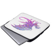Phantastischer Mosaikdrache Laptopschutzhülle (Vorne Knopf)