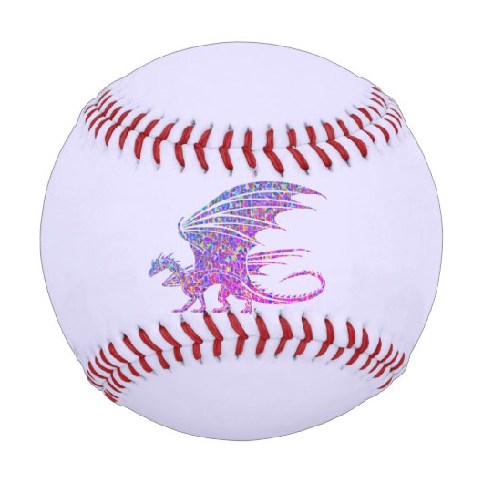 Phantastischer Mosaikdrache Lila Baseball (Vorderseite)