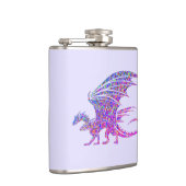 Phantastischer Mosaikdrache Lila Flachmann (Rechts)