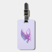 Phantastischer Mosaikdrache Lila Gepäckanhänger (Vorderseite vertikal)