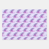 Phantastischer Mosaikdrache Lila Geschenkpapier Set (Vorderseite)