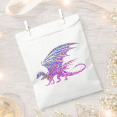 Phantastischer Mosaikdrache Lila Geschenktütchen (Ausgeschnitten)