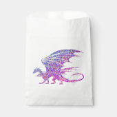 Phantastischer Mosaikdrache Lila Geschenktütchen (Vorderseite)