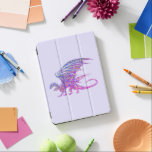 Phantastischer Mosaikdrache Lila iPad Air Hülle<br><div class="desc">Helle lila Farben machen einen wunderschönen Regaldrachen</div>