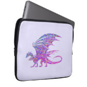 Phantastischer Mosaikdrache Lila Laptopschutzhülle (Vorne Rechts)