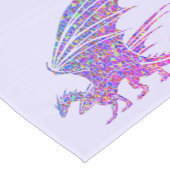 Phantastischer Mosaikdrache Lila Mittelgroßer Tischläufer (Ecke)