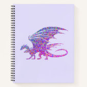 Phantastischer Mosaikdrache Lila Notizblock (Vorderseite)