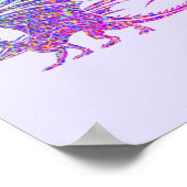 Phantastischer Mosaikdrache Lila Poster (Ecke)