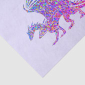 Phantastischer Mosaikdrache Lila Seidenpapier (Ausschnitt)