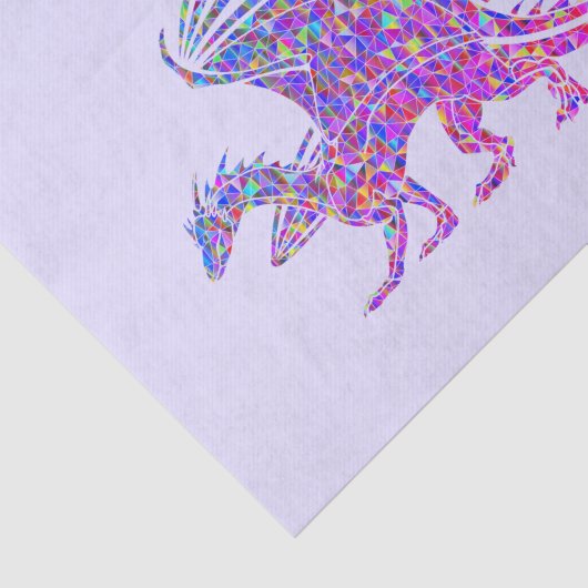 Phantastischer Mosaikdrache Lila Seidenpapier (Ausschnitt)