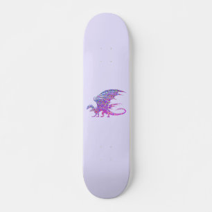 Phantastischer Mosaikdrache Lila Skateboard