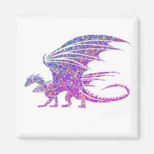 Phantastischer Mosaikdrache Magnet