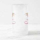 Phantastischer Mosaikdrache Mattglas Bierglas (Mittel)