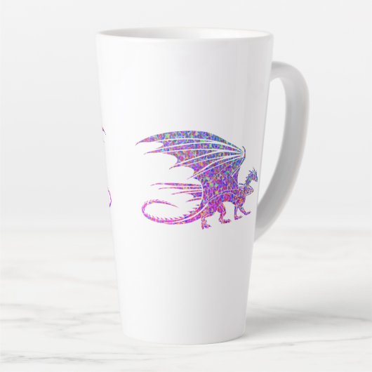Phantastischer Mosaikdrache Milchtasse (Rechte Ecke)